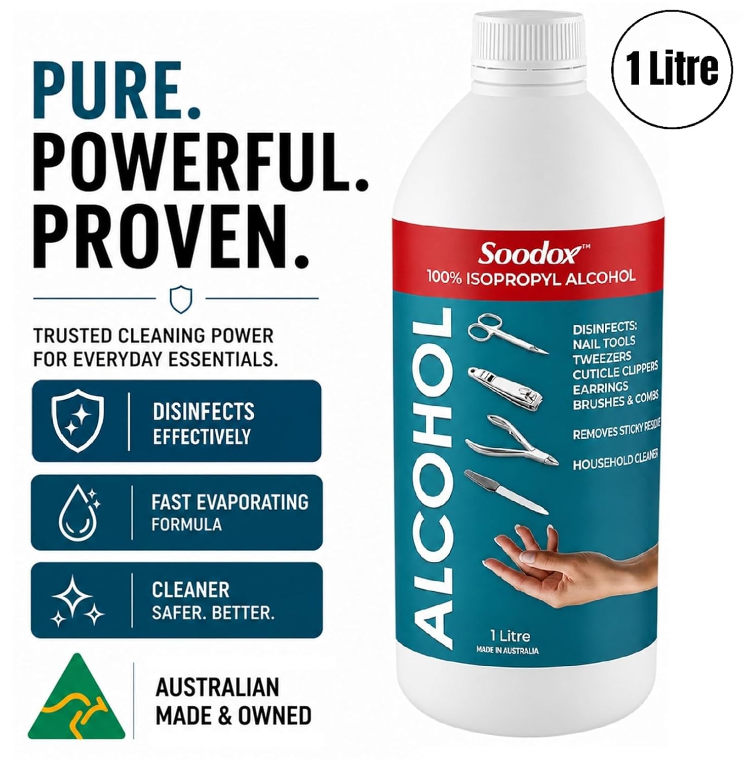 Soodox Isopropyl Alcohol 1L BOTTLE