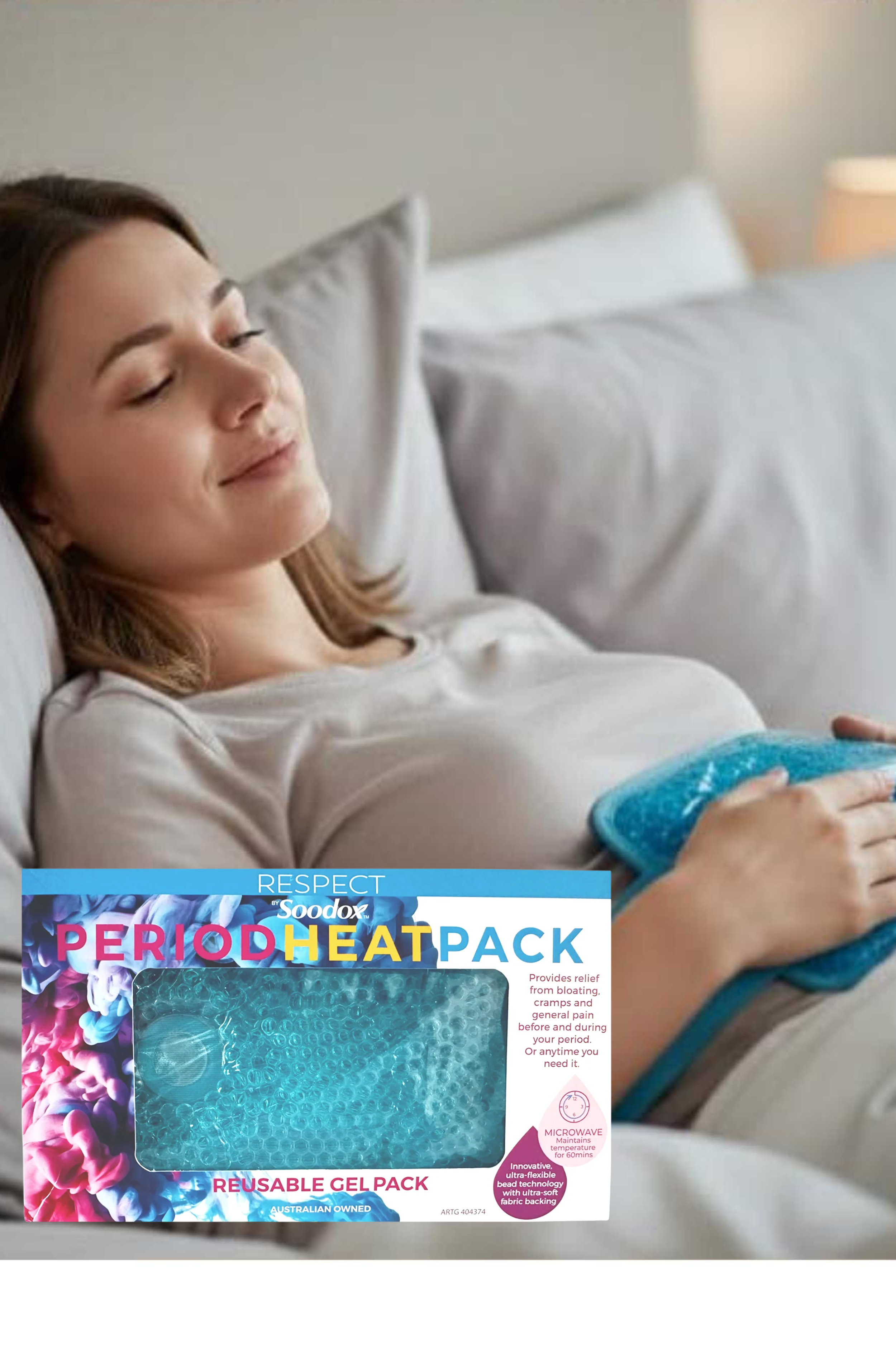 Soodox Certified Organic Period Heat Pack BLUE