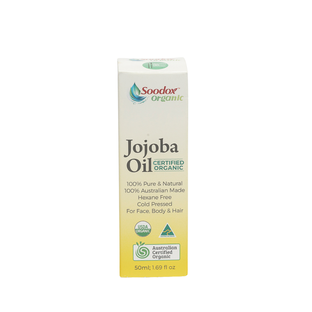 Soodox Organic Jojoba Oil 50ml with Oil Brushes