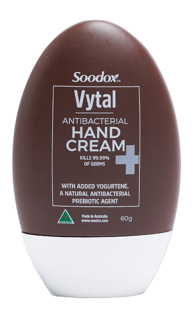 Soodox antibacterial hand cream 60gm — original product on white