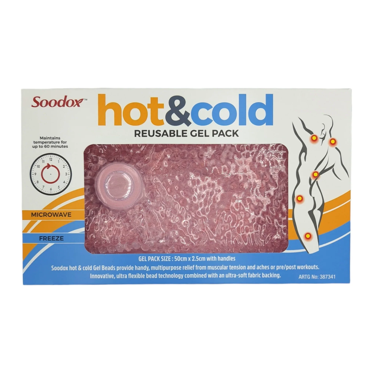 Soodox Hot & Cold Reusable Pack PINK - SMALL — full product on white background
