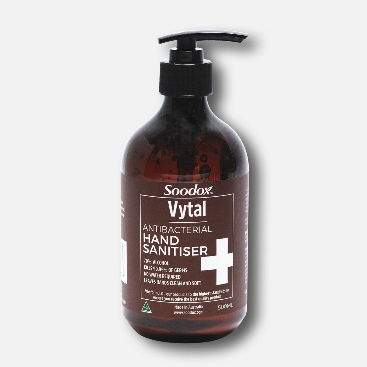 Soodox Vytal Antibacterial Hand Sanitiser 500ml pump bottle