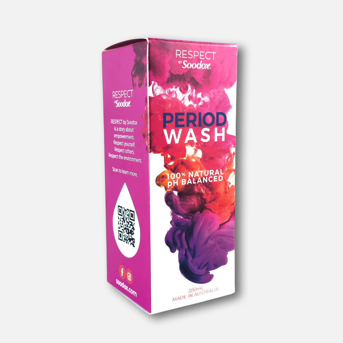 Respect by Soodox Period Wash box, front