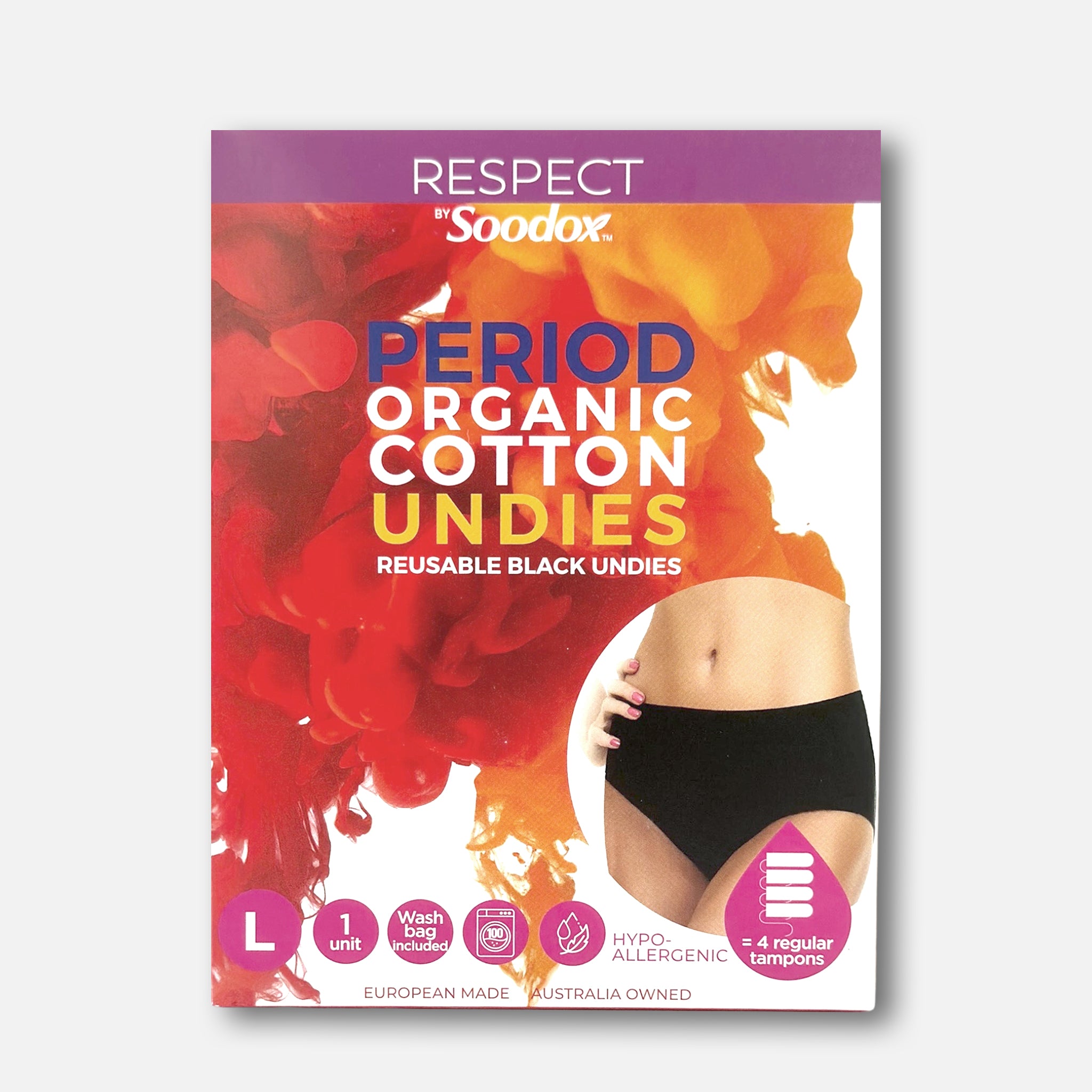 Organic Cotton Period Undies L