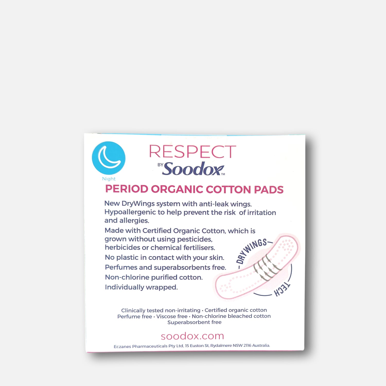 Organic Cotton Period Pads Night