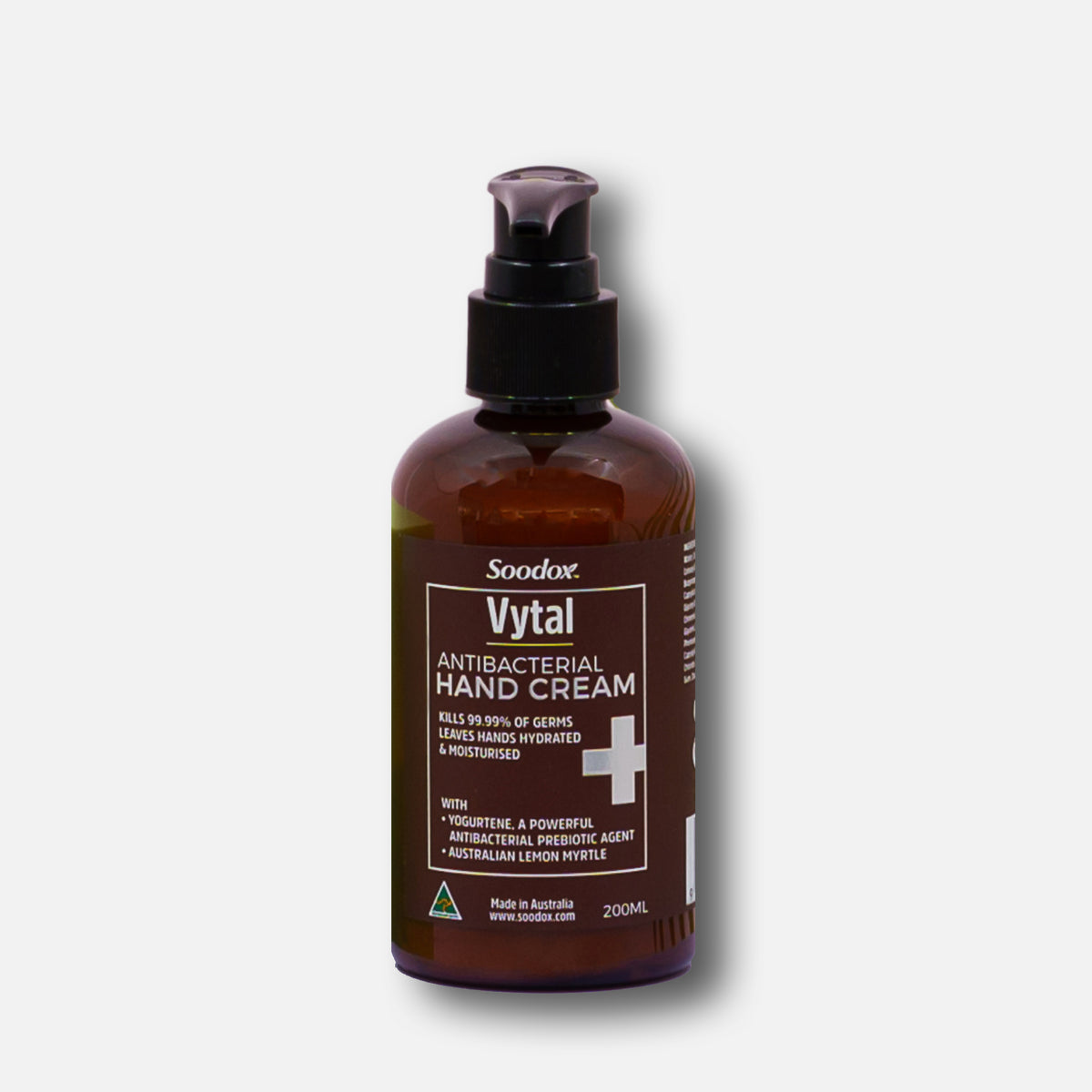 Soodox Vytal Antibacterial Hand Cream 200ml pump bottle