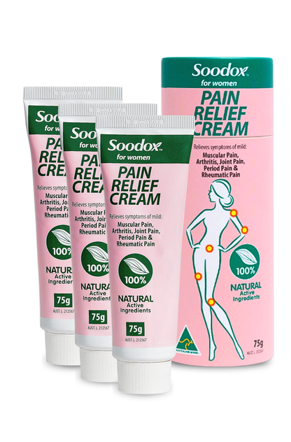 Soodox for Women Pain Relief Cream 75g - 3 Pack