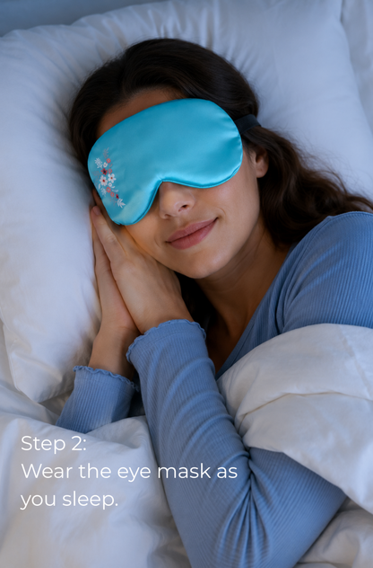 Beauty Sleep Pack - CPAP Vytal Blue Light Blocking Glasses + Soodox Hot &amp; Cold Reusable Eye Mask with Bonus Silk Sleeve