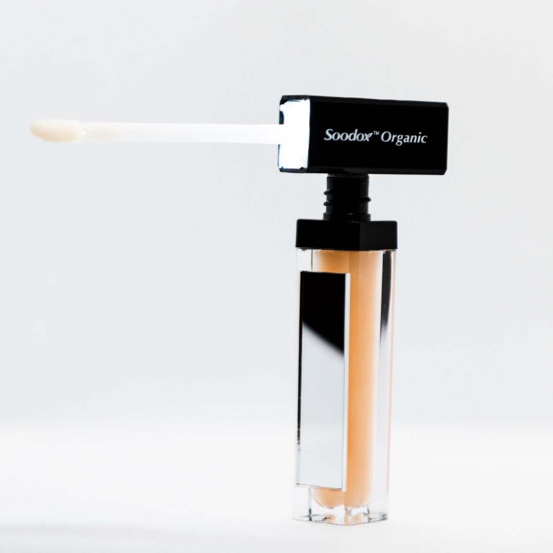 Soodox Organic Lip Plumper – Hydrating Gloss with Bonus Light &amp; Mirror – Nude &amp; Pink Shades