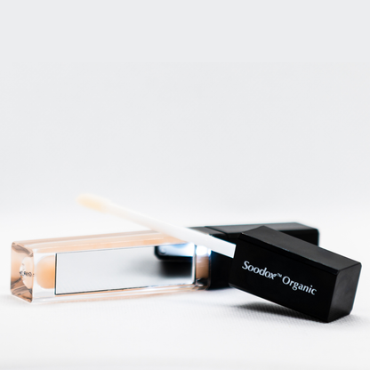 Soodox Organic Lip Plumper – Hydrating Gloss with Bonus Light &amp; Mirror – Nude &amp; Pink Shades