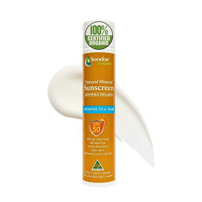 Soodox Organic 100% Natural Mineral Sunscreen for Kids - 100g