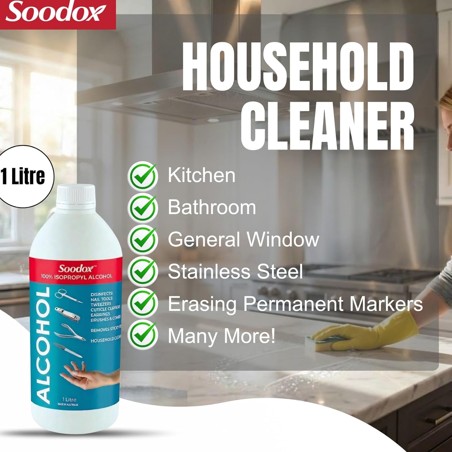 Soodox Isopropyl Alcohol 1L BOTTLE
