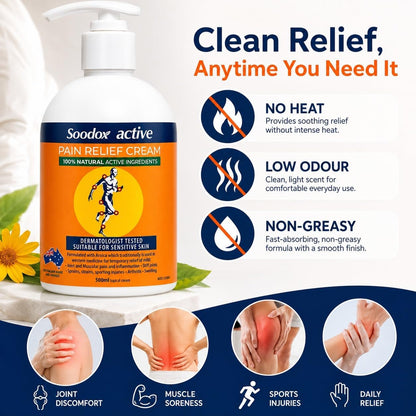 Soodox Active Pain Relief Cream Pump 500ml