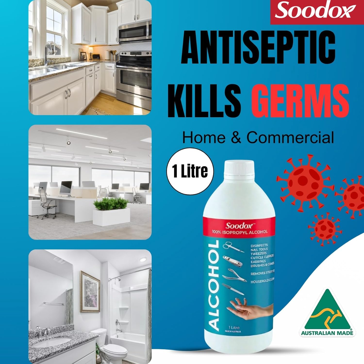Soodox Isopropyl Alcohol 1L BOTTLE