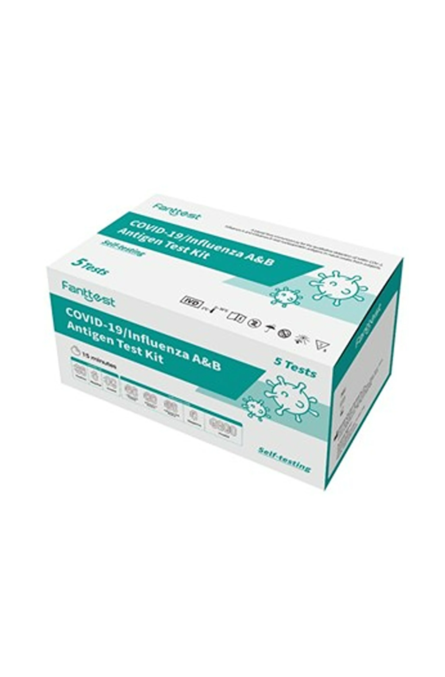 Fanttest COVID-19/ Influenza A&amp;B Antigen Test Kit - 5 Tests