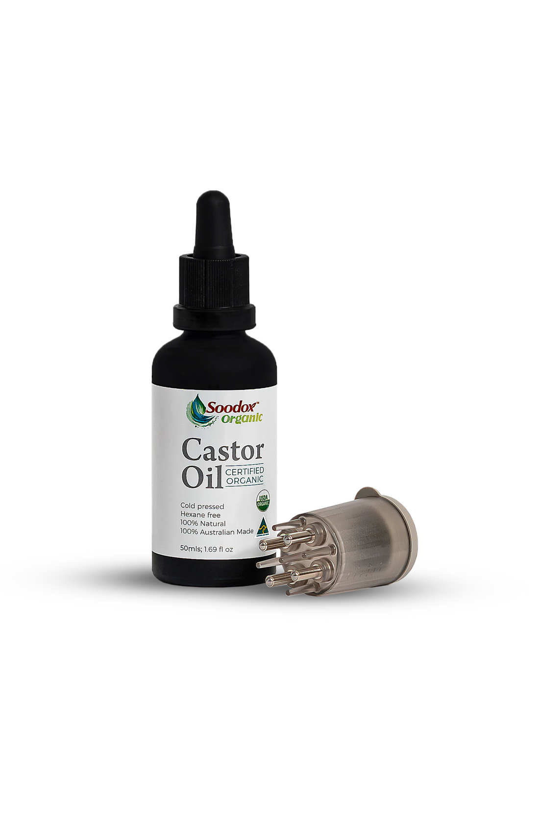 Soodox Organic Castor Oil 50mL + Free Castor Oil Applicator