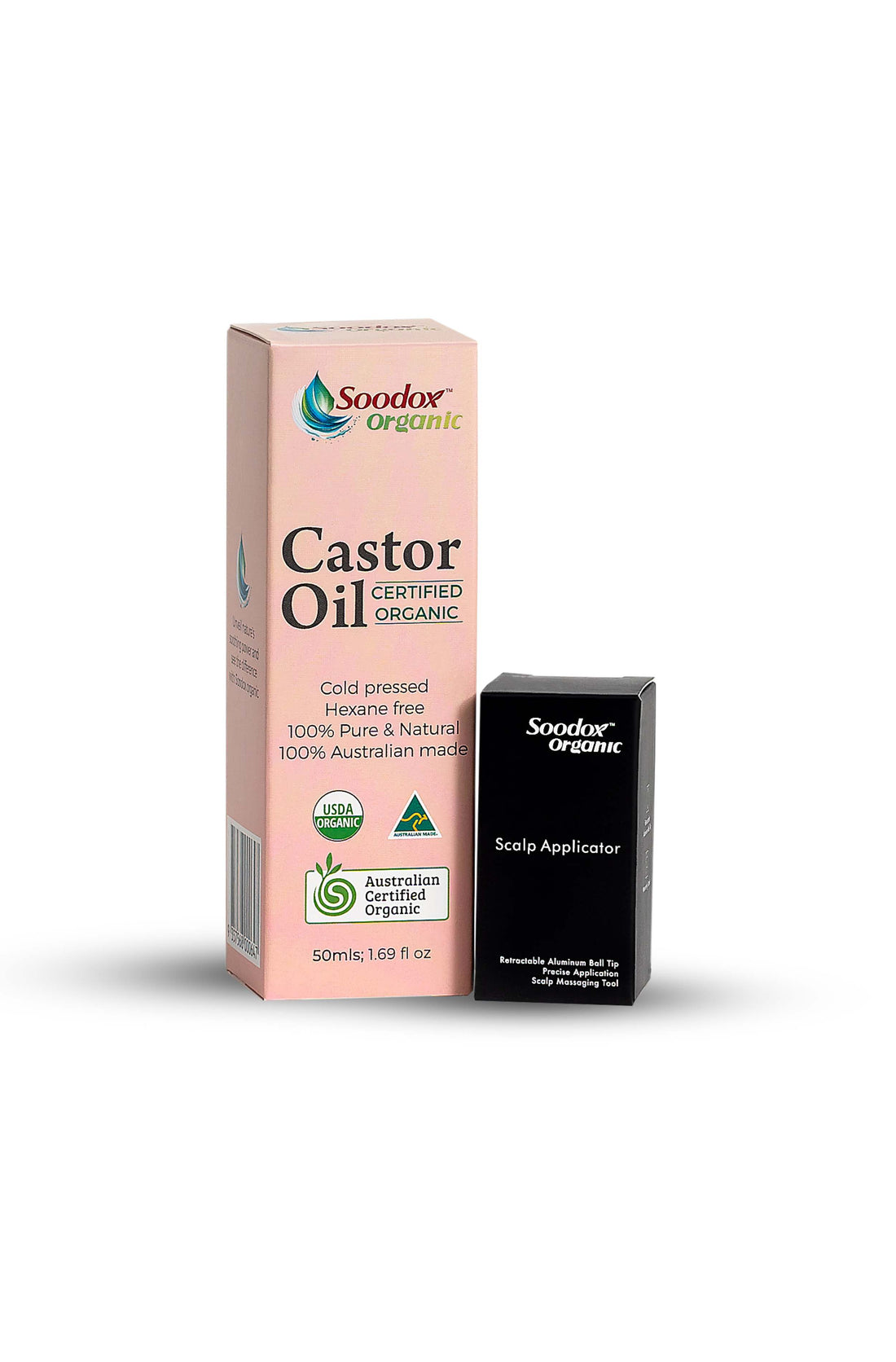 Soodox Organic Castor Oil 50mL + Free Castor Oil Applicator