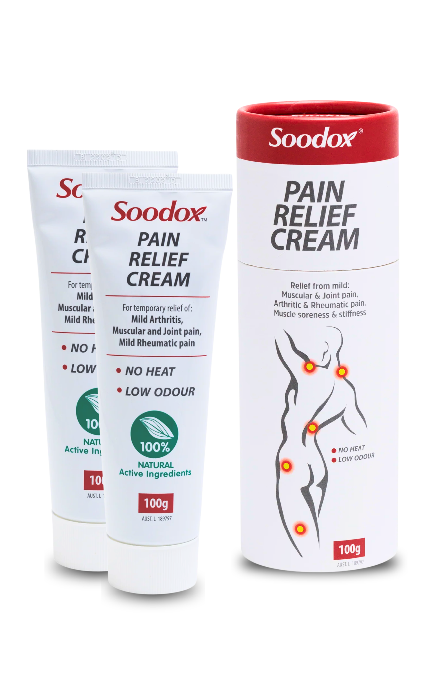 Soodox Original Pain Relief Cream 100g - 2 Pack