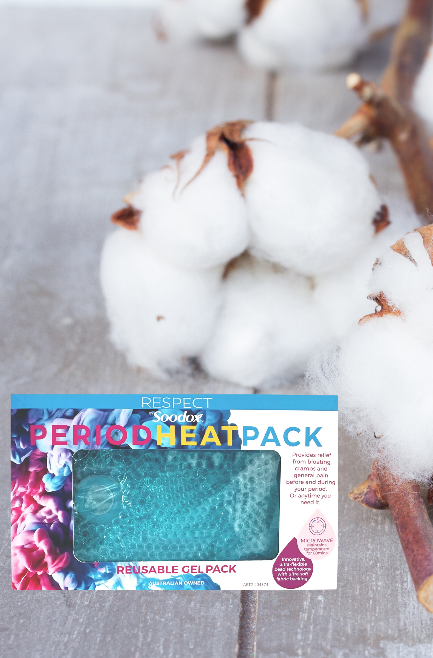 Soodox Certified Organic Period Heat Pack BLUE