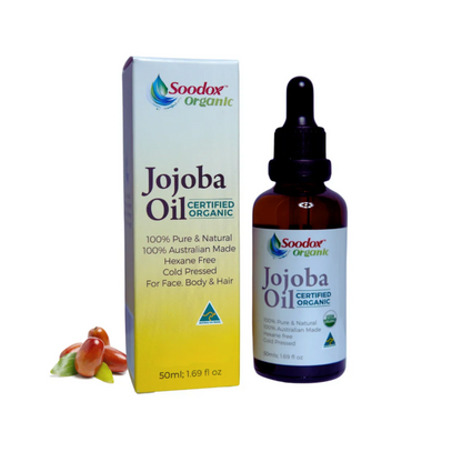 Soodox Organic Jojoba Oil 50ml with Oil Brushes
