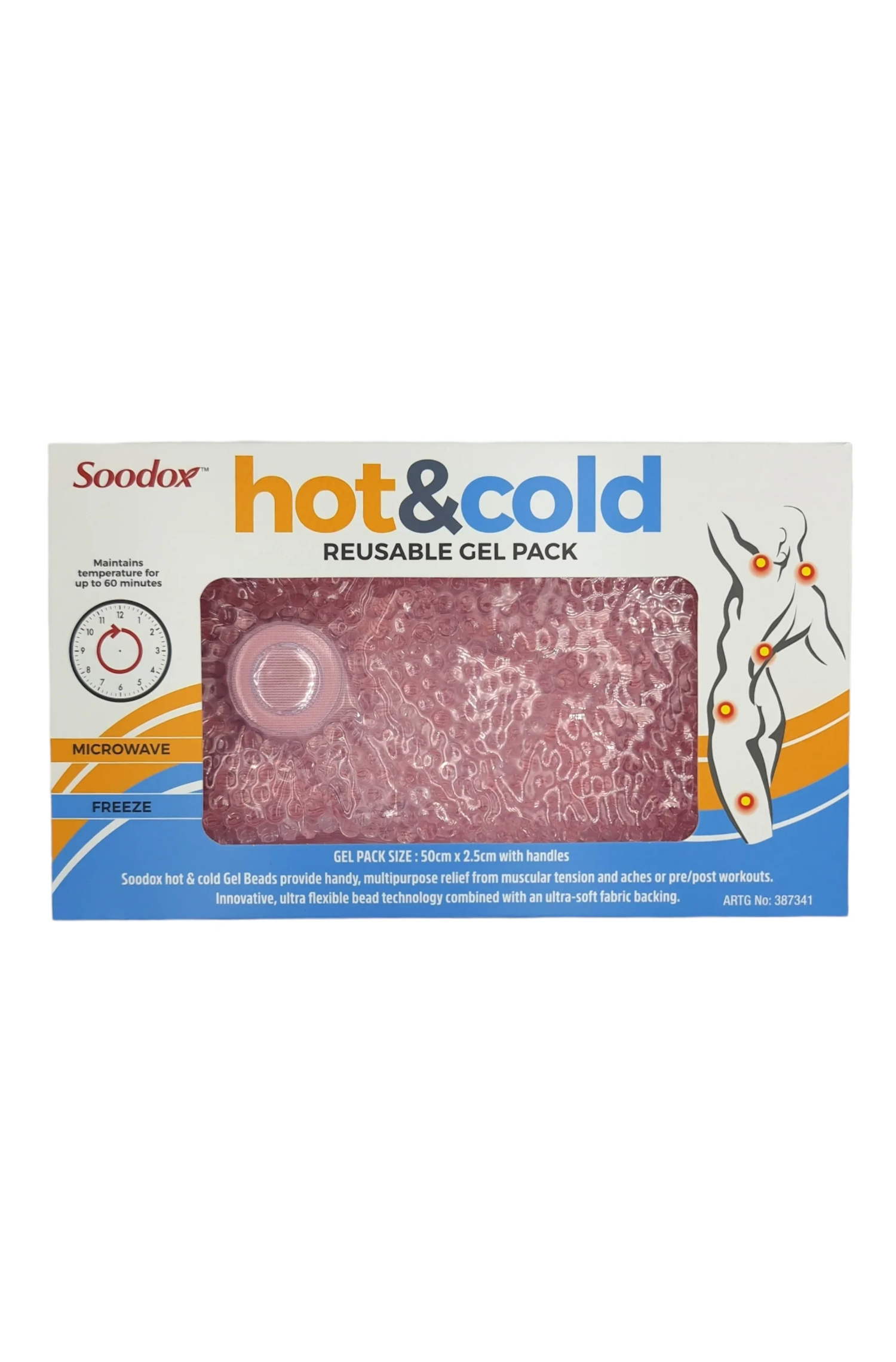 Soodox Hot &amp; Cold Reusable Pack Large PINK with Handles