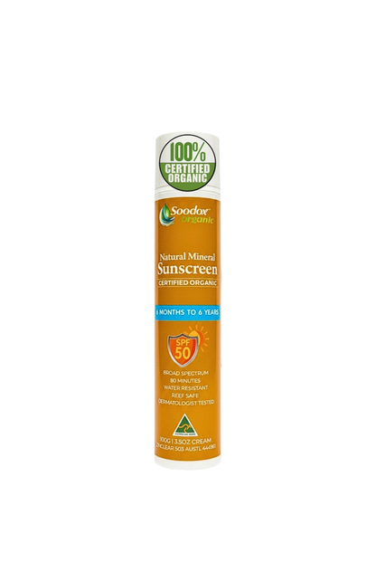 Soodox Organic 100% Natural Mineral Sunscreen for Kids - 100g