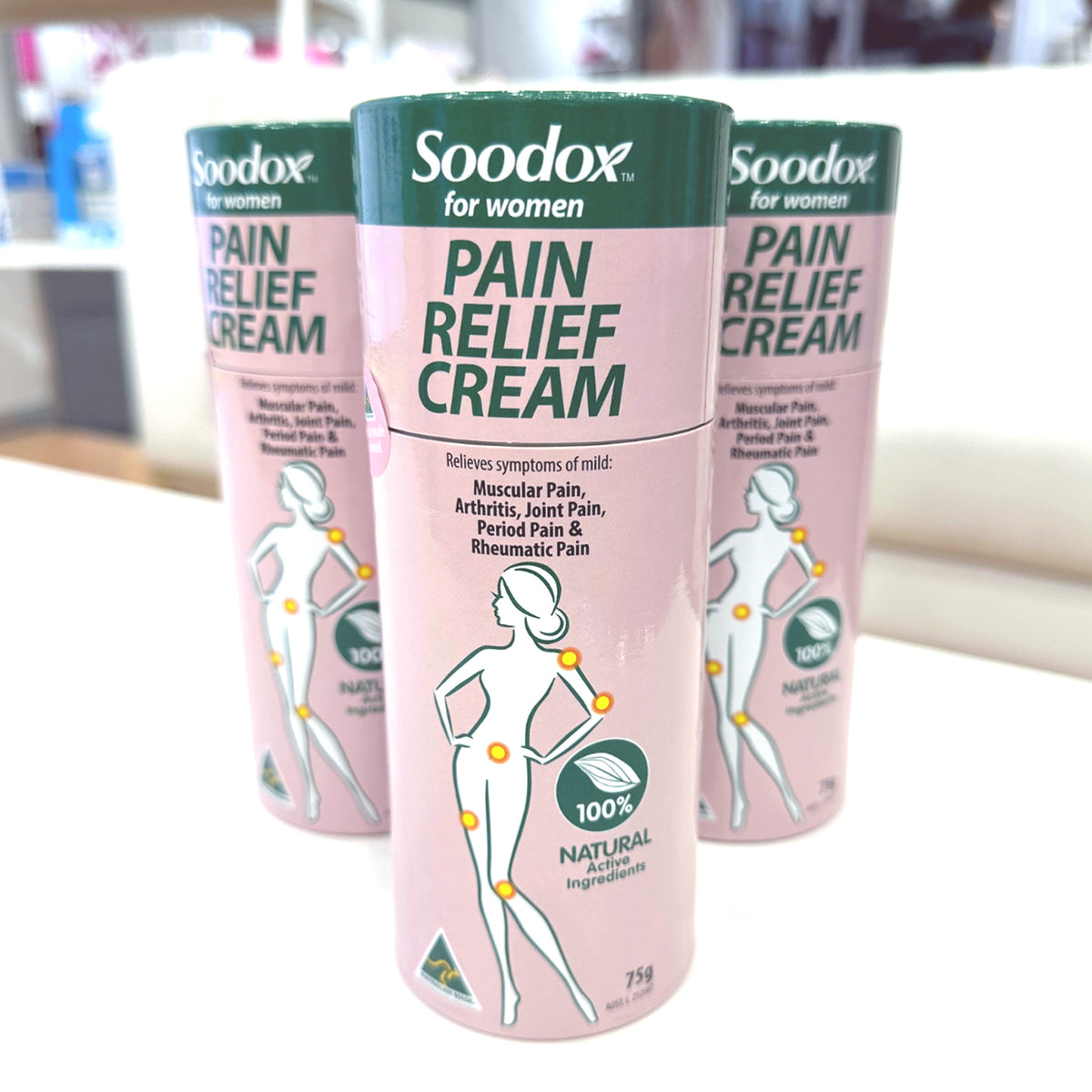 Soodox for Women Pain Relief Cream 75g boxes