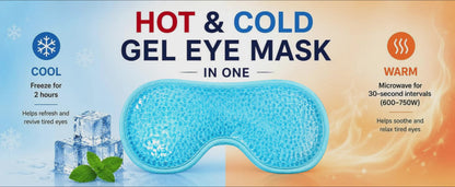 Soodox Hot &amp; Cold Reusable Eye Mask with Bonus Silk Sleeve - GREEN