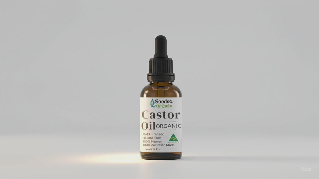 Soodox Organic Castor Oil 50ml with Oil Brushes