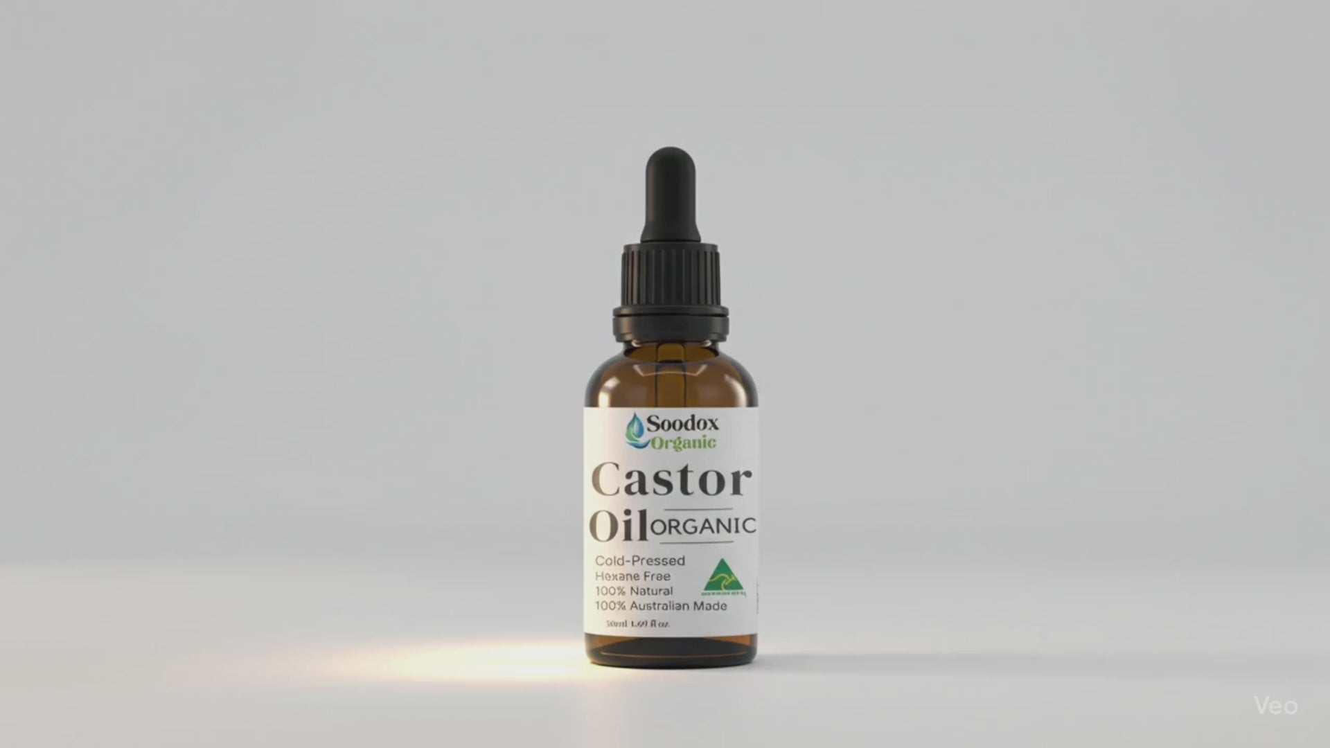 Soodox Organic Castor Oil 50ml with Oil Brushes