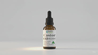 Soodox Organic Castor Oil 50ml with Oil Brushes