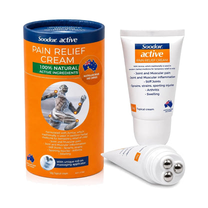 Soodox Active Pain Relief Cream with Roll-on Applicator 50g