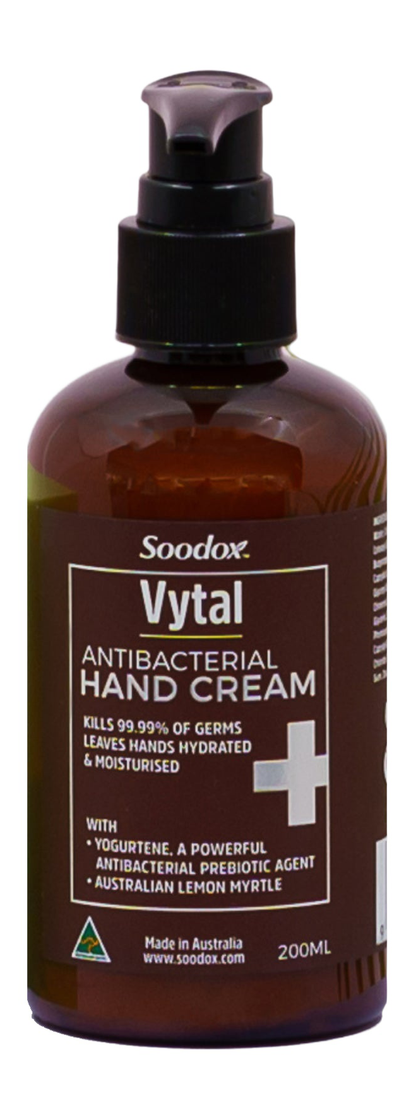 Soodox antibacterial hand cream — original product on white