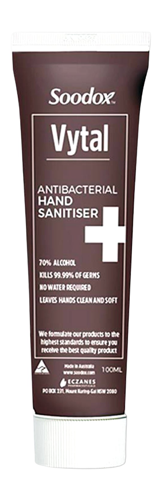 Soodox hand sanitiser 60ml — original product on white