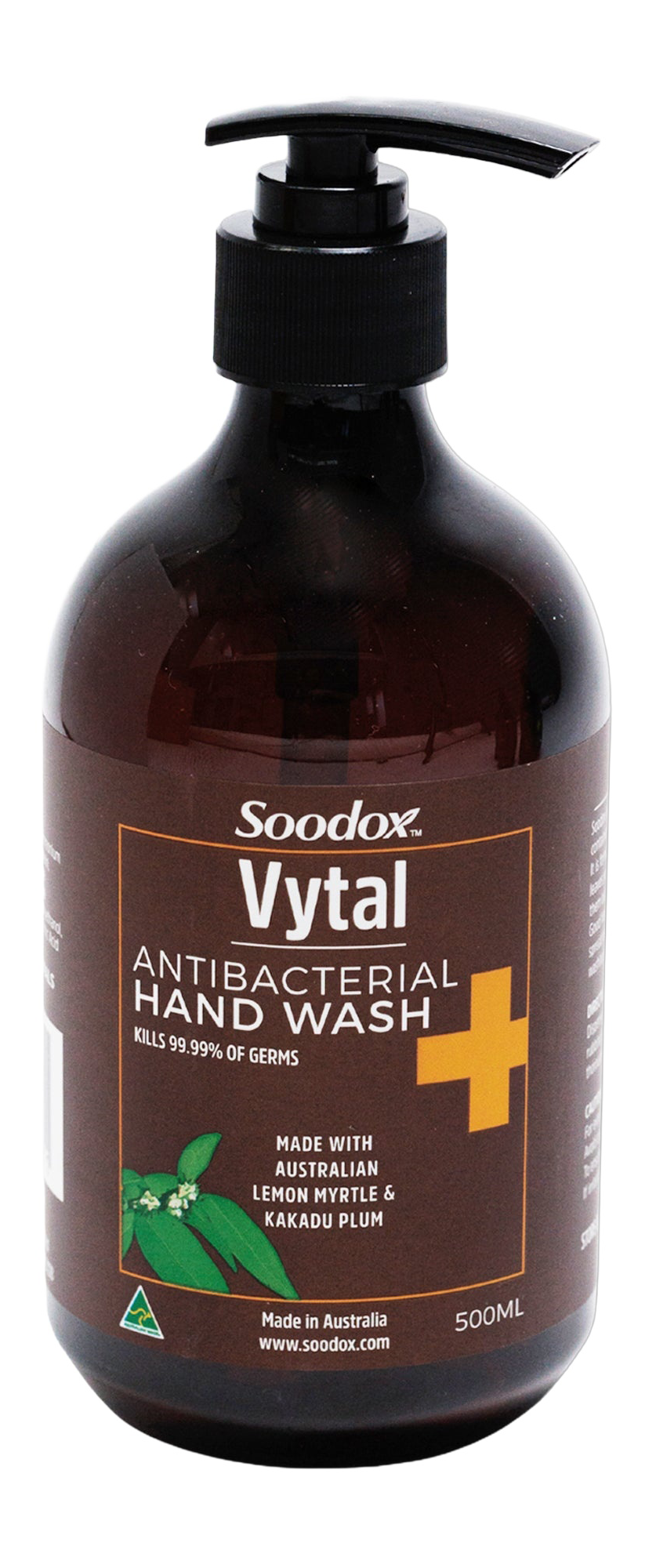 Soodox plum lemon hand wash — original product on white