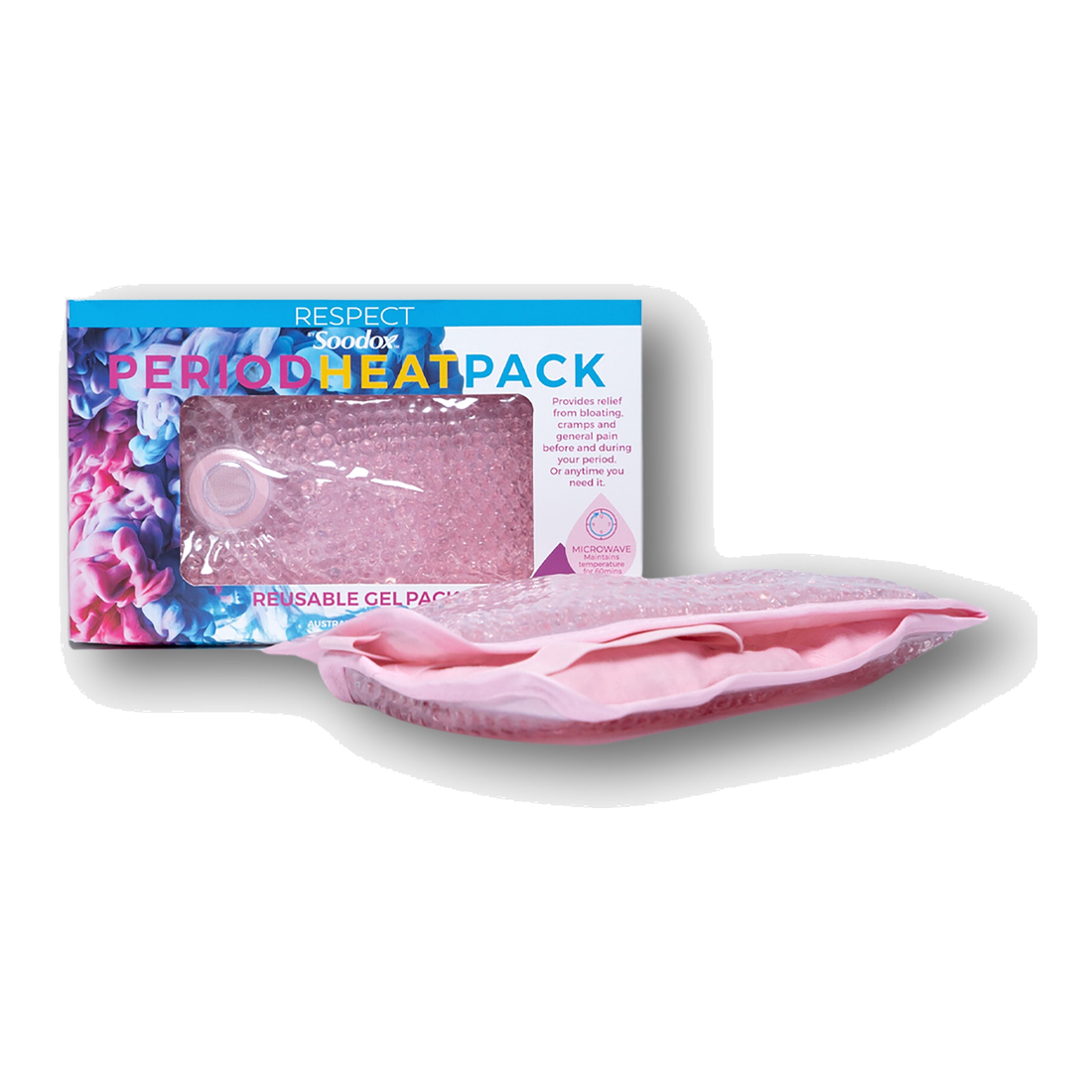 Soodox Organic Period Heat Pack PINK — full product on white background