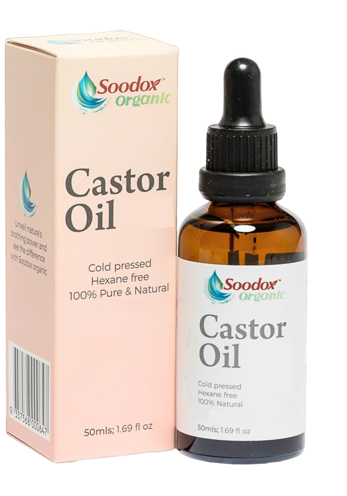 Soodox soodox organic castor oil 50ml — original product on white