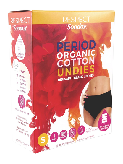 Soodox organic cotton undies small — original product on white