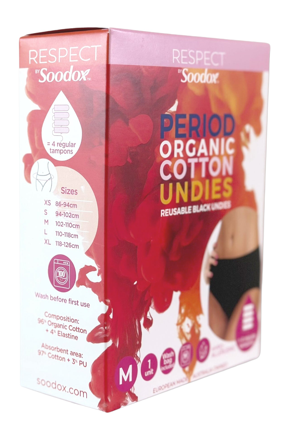 Soodox organic cotton undies medium — original product on white