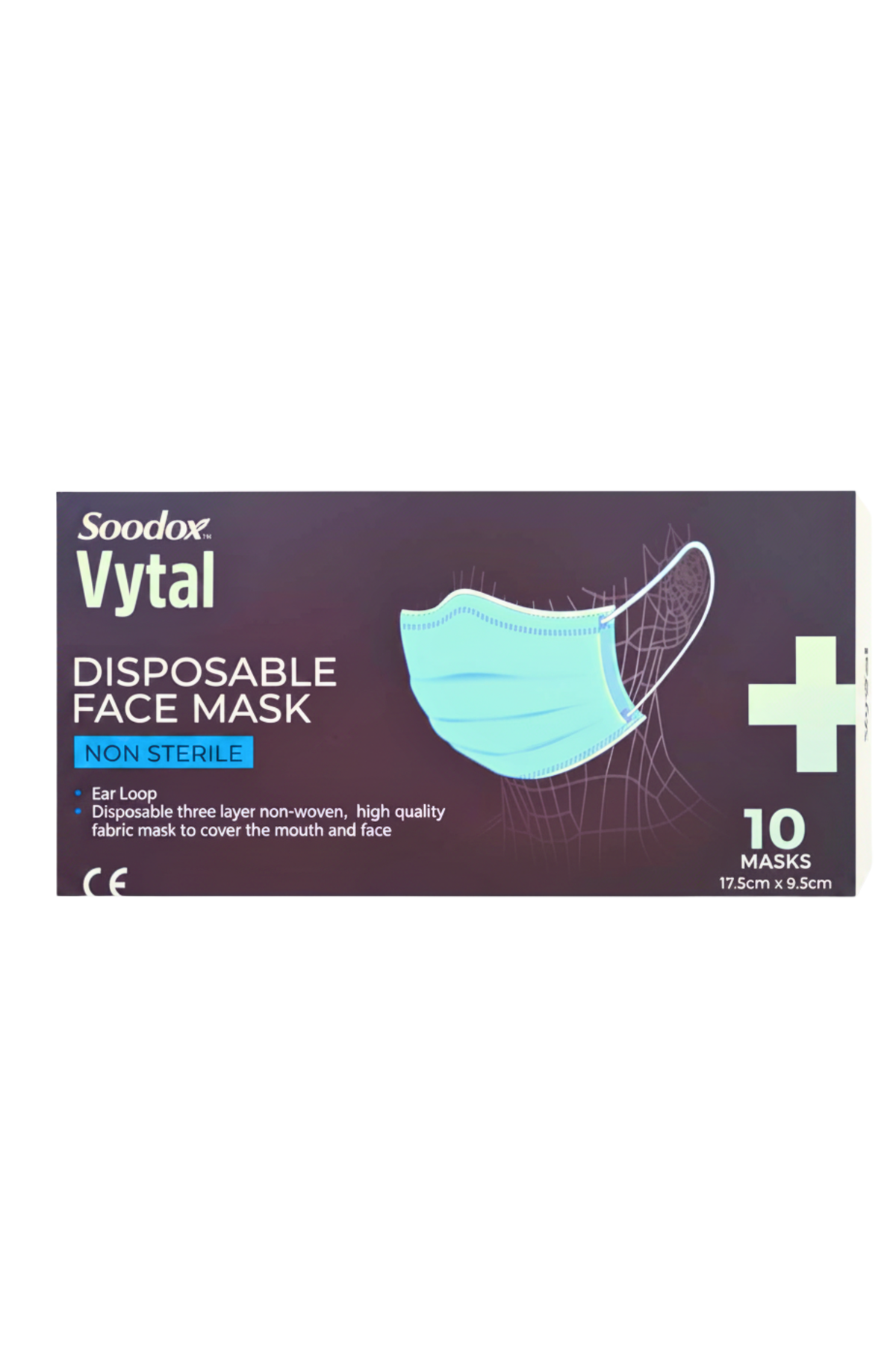 Soodox Vytal Disposable Face Masks 10PK Blue