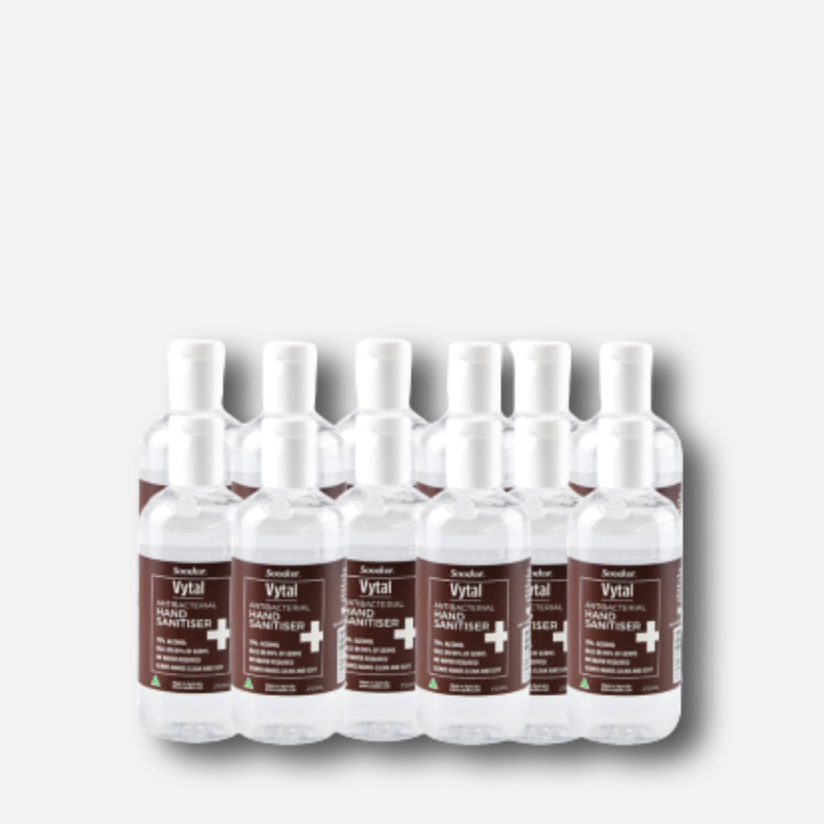 Group of Soodox Vytal Antibacterial Hand Sanitiser 250ml bottles