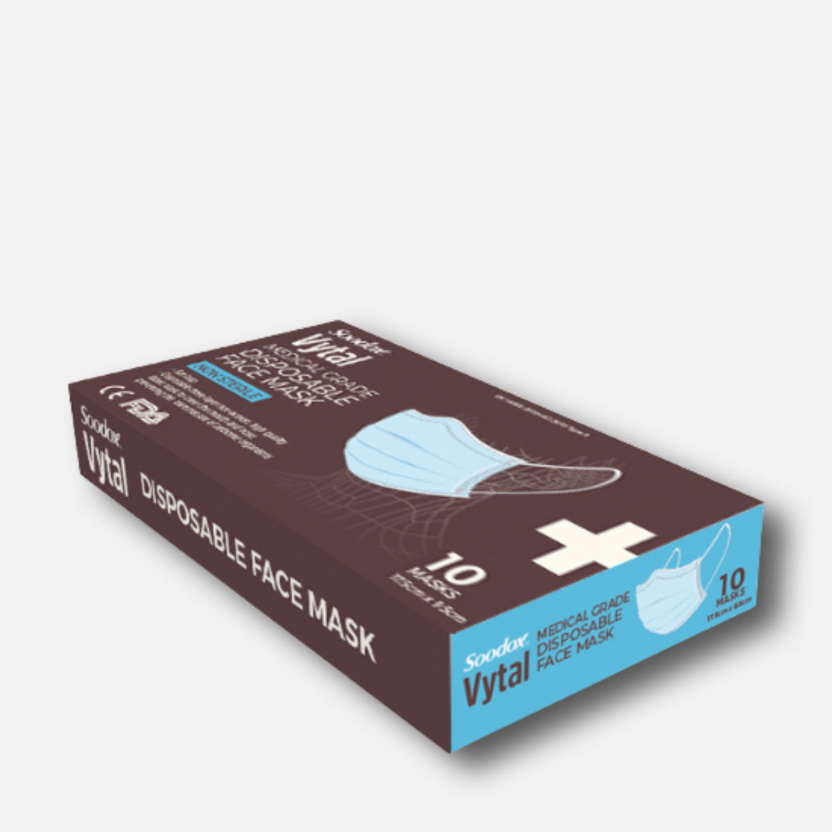 Soodox Vytal Disposable Face Masks 10PK Blue