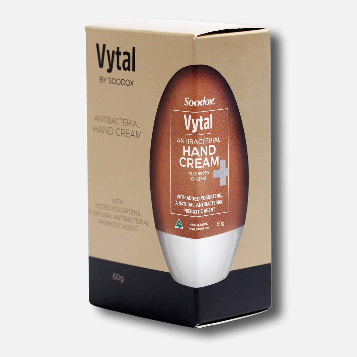Soodox Vytal Antibacterial Hand Cream 60g tube in its box