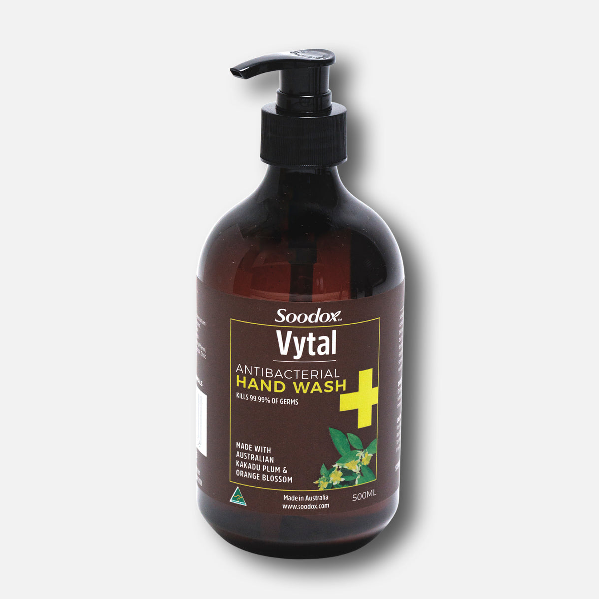 Soodox Vytal Antibacterial Hand Wash 500ml pump bottle